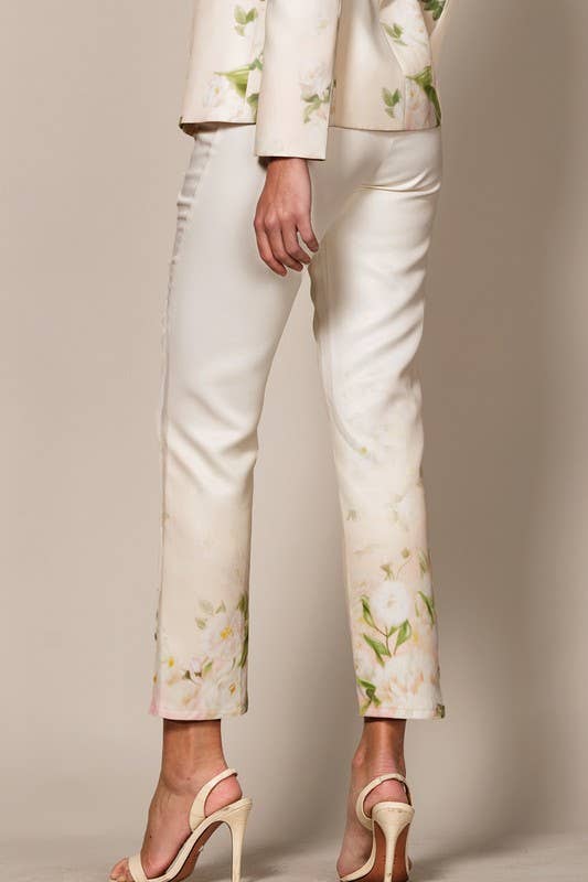 CHLOE FLORAL PRINTED BLAZER AND PANT SET