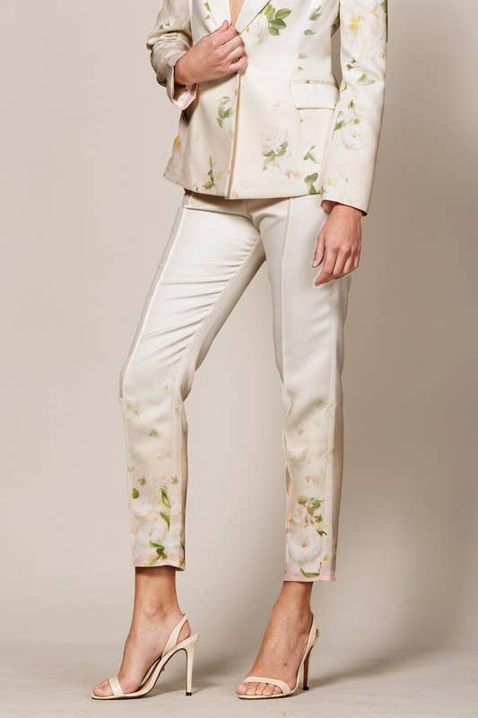 CHLOE FLORAL PRINTED BLAZER AND PANT SET
