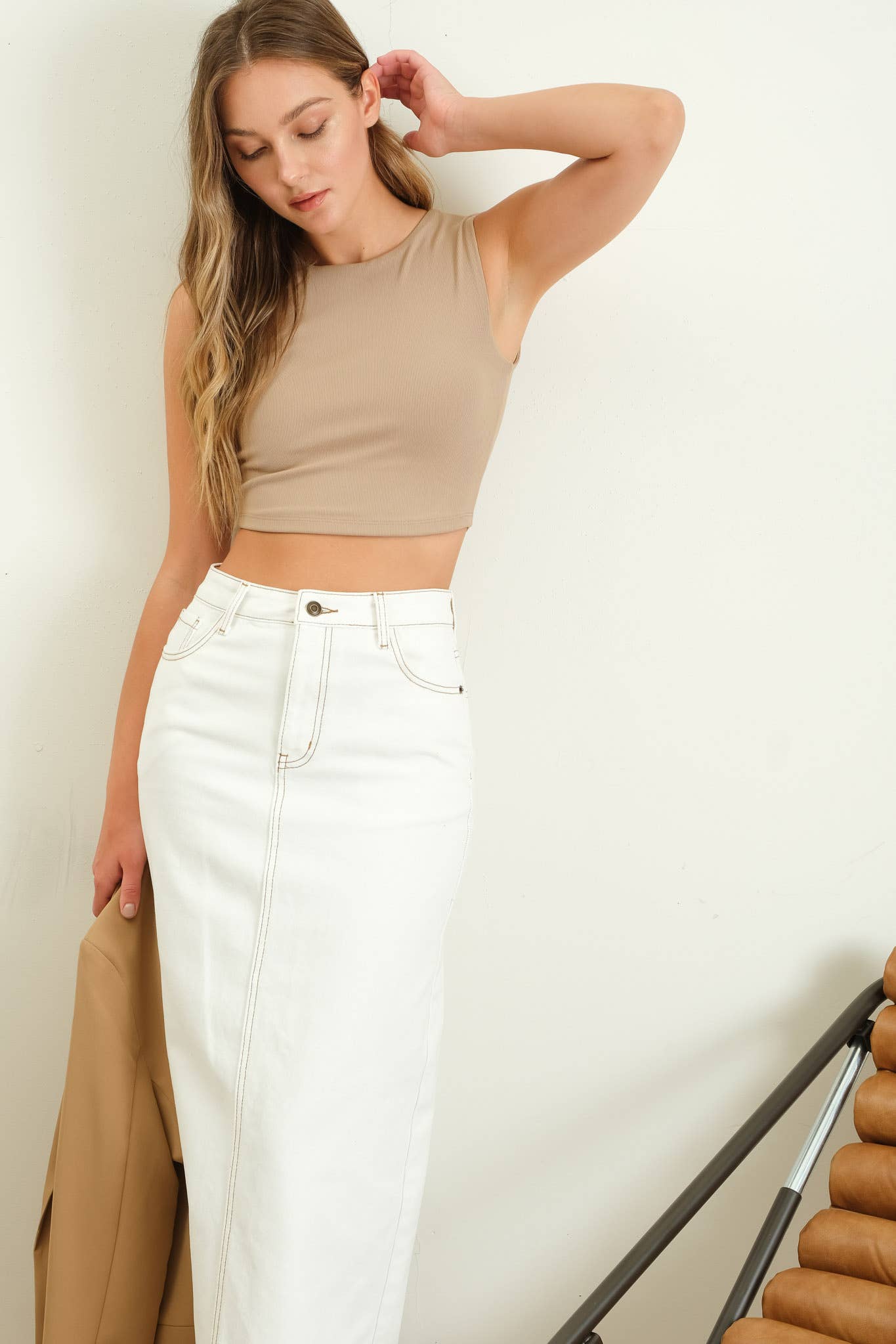 EVELYN DENIM SKIRT