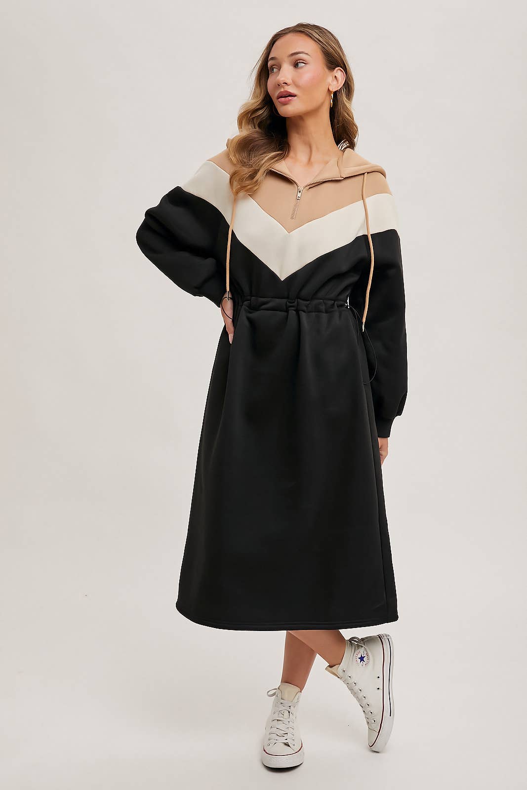 AMELIA MIDI HOODIE DRESS