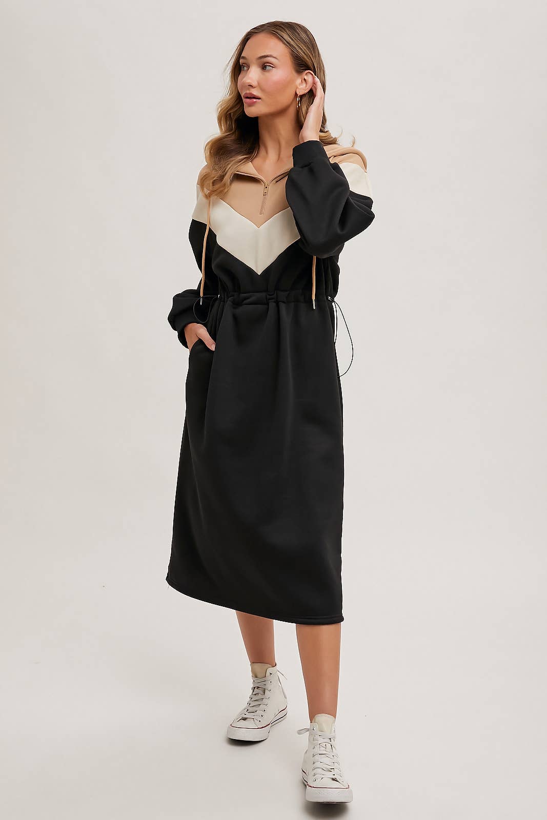 AMELIA MIDI HOODIE DRESS