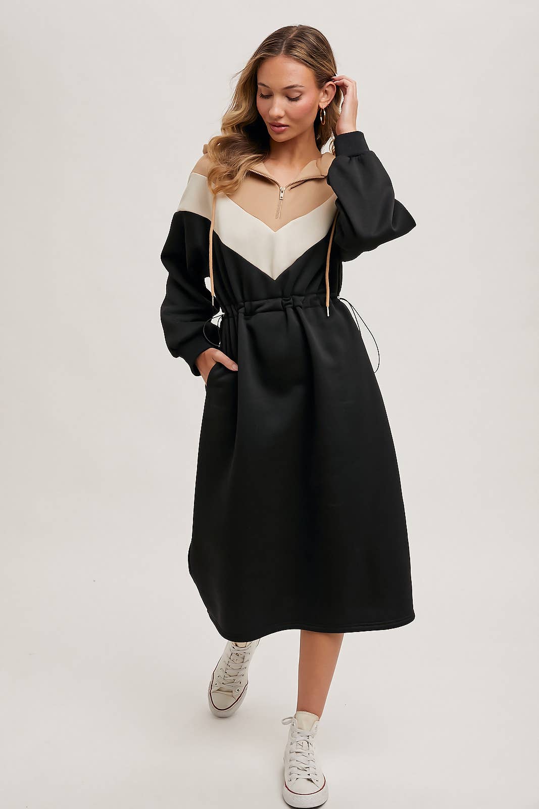 AMELIA MIDI HOODIE DRESS Aseel & SJ Boutique AMELIA MIDI HOODIE DRESS Aseel & SJ Boutique