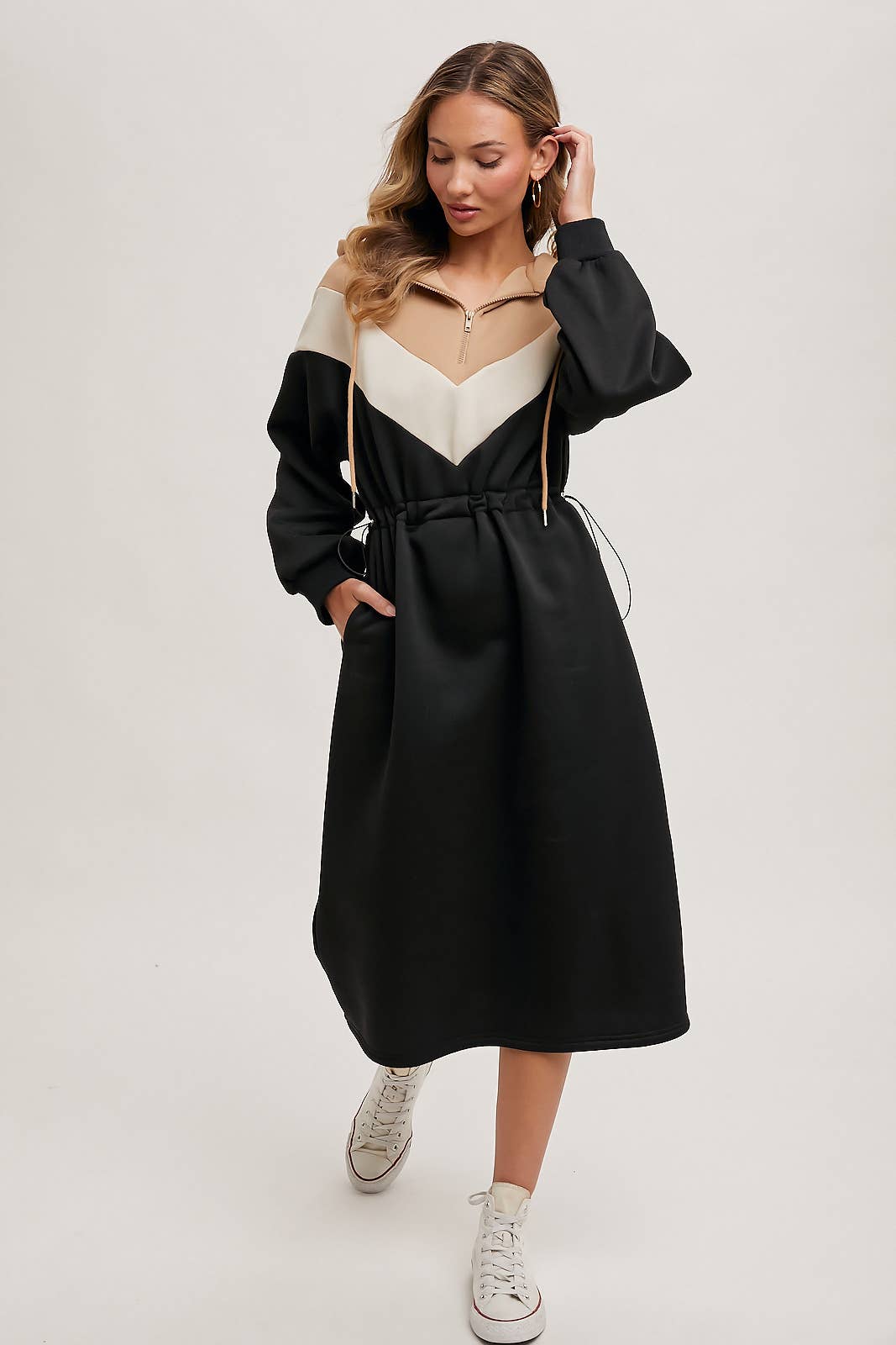 AMELIA MIDI HOODIE DRESS