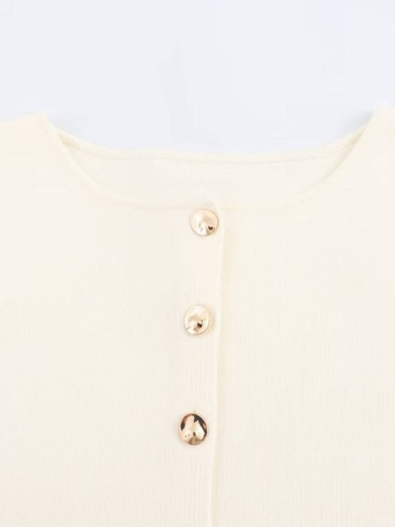 ROSIE SLEEVELESS BUTTON-UP VEST