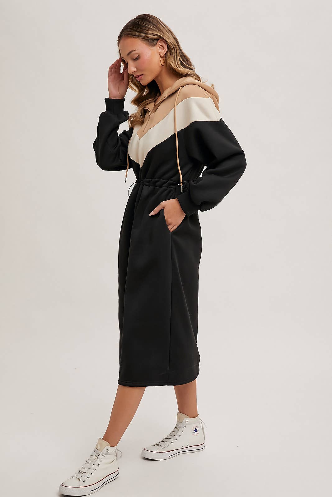 AMELIA MIDI HOODIE DRESS