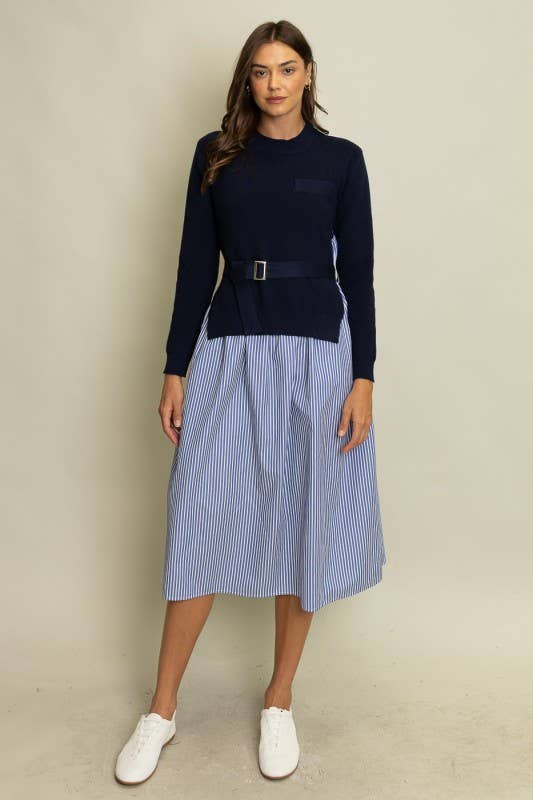 Piper Dual-Tone Knit Dress