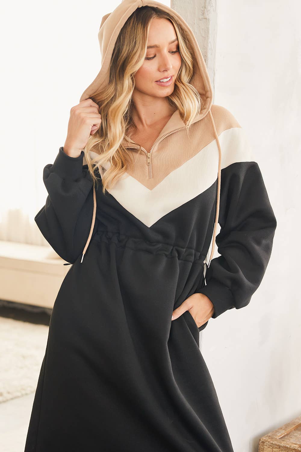 AMELIA MIDI HOODIE DRESS