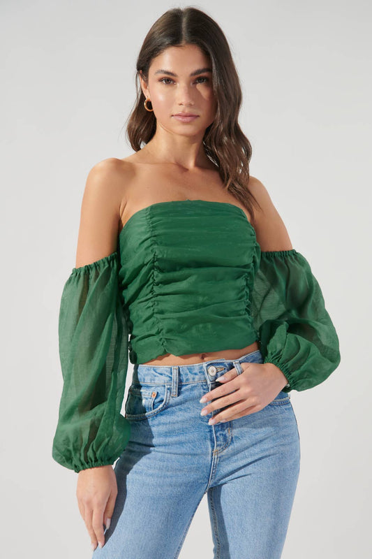 ZARA OFF THE SHOULDER TOP