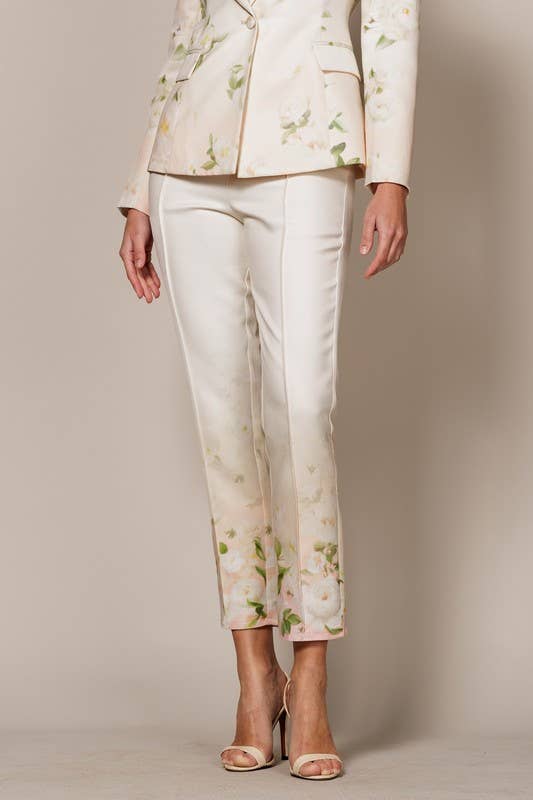 CHLOE FLORAL PRINTED BLAZER AND PANT SET