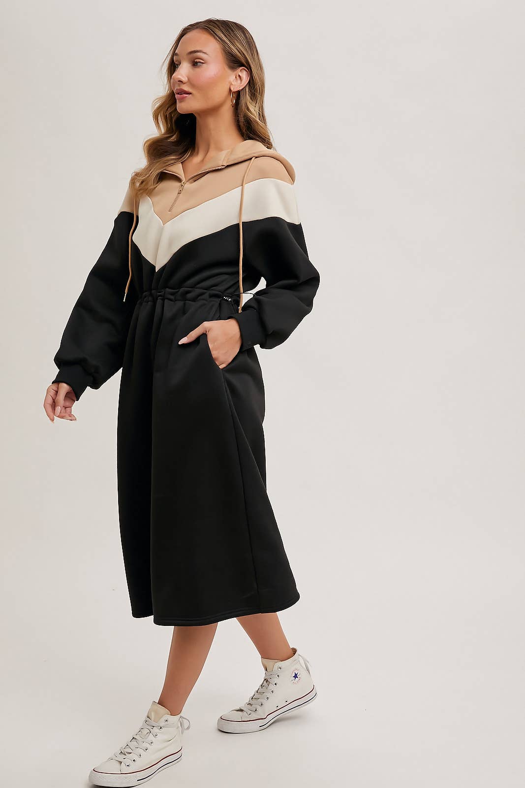 AMELIA MIDI HOODIE DRESS