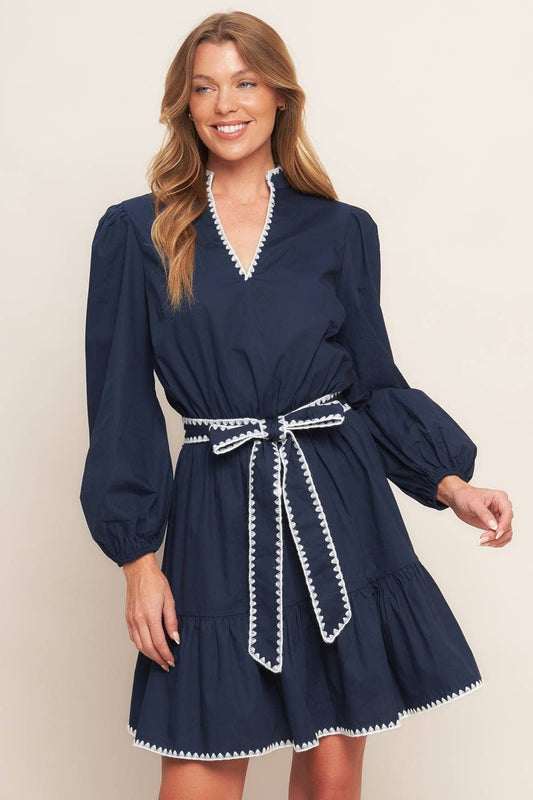 Audrey Navy Dress